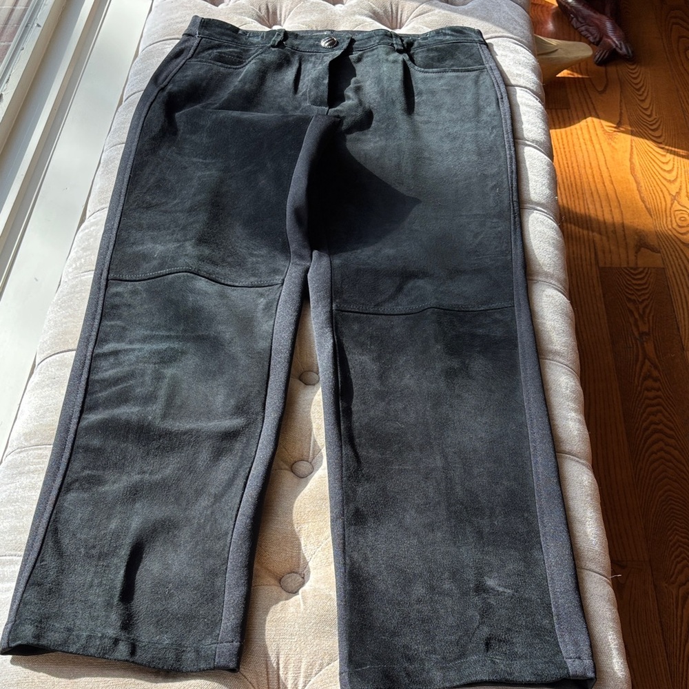 Women’s Alego suede and lycra Black Pants